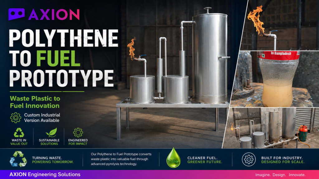 Polythene to fuel prototype Bangladesh by AXION Engineering Solutions